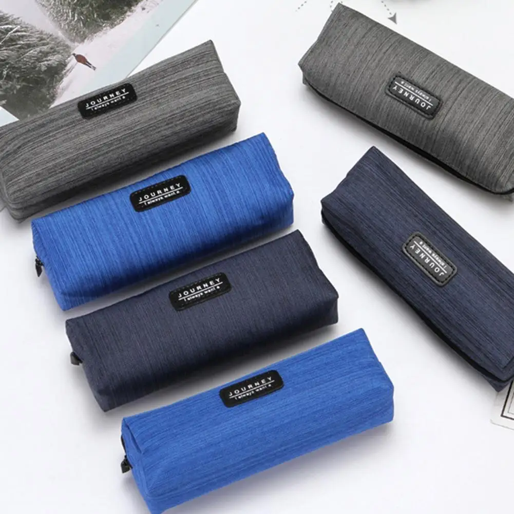 

Strong Zipper Convenient Simple Canvas Business Stationery Case for School