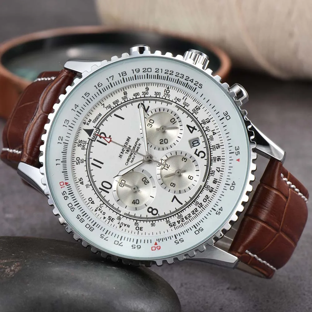 

New Luxury Brand Mens Watches Professional Aviation Chronograph Quartz Watch Business Automatic Date Sports AAA Jewelry Clocks