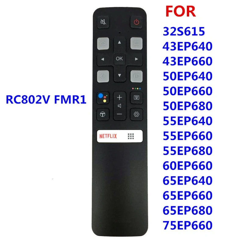 Фото Новый голосовой пульт дистанционного управления для телевизора RC802V FMR1, используемый для TCL TV и YouTube RC802V FMR1 FMR2 FLR1 FUR5 FUR7 FUR6 №1