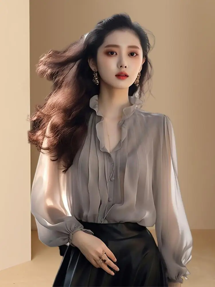 Топ больших размеров футболка с кружевным воротником весна-лето красивая