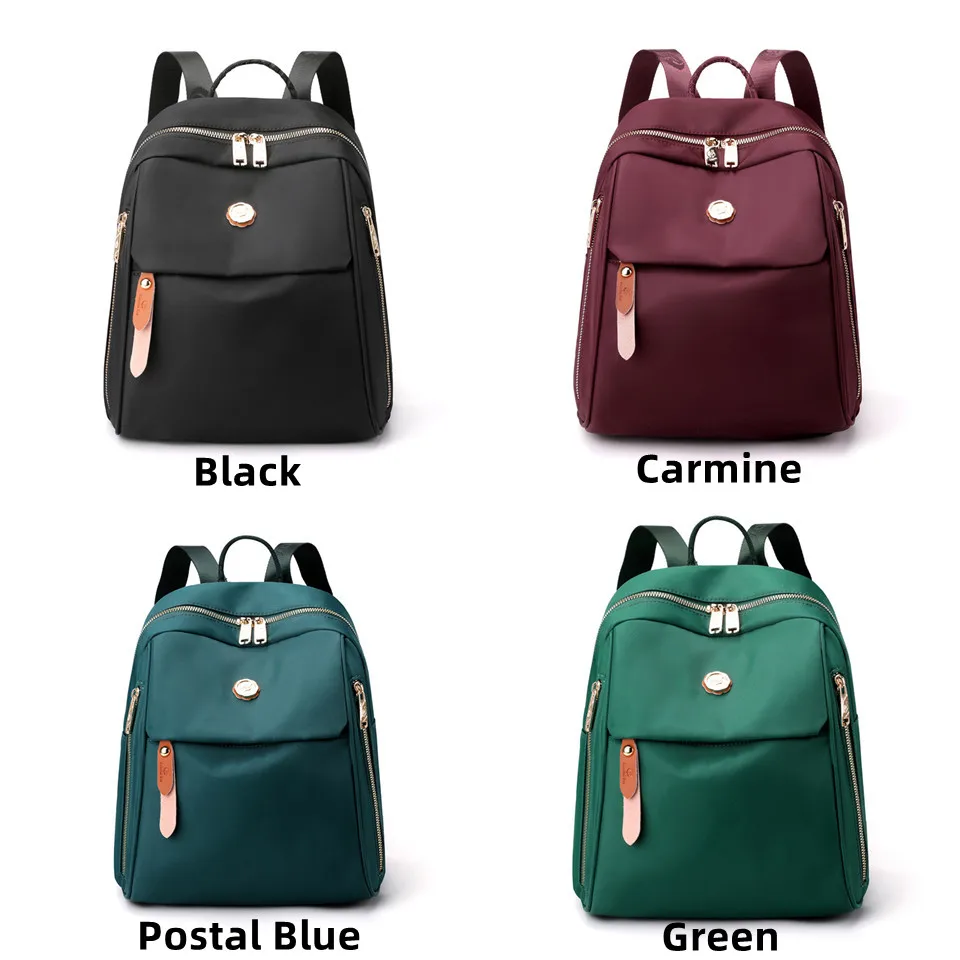 Women Backpacks For Teenagers Nylon Backpacks Solid Color Waterproof  Campus Leisure Schoolbags Backpacks
