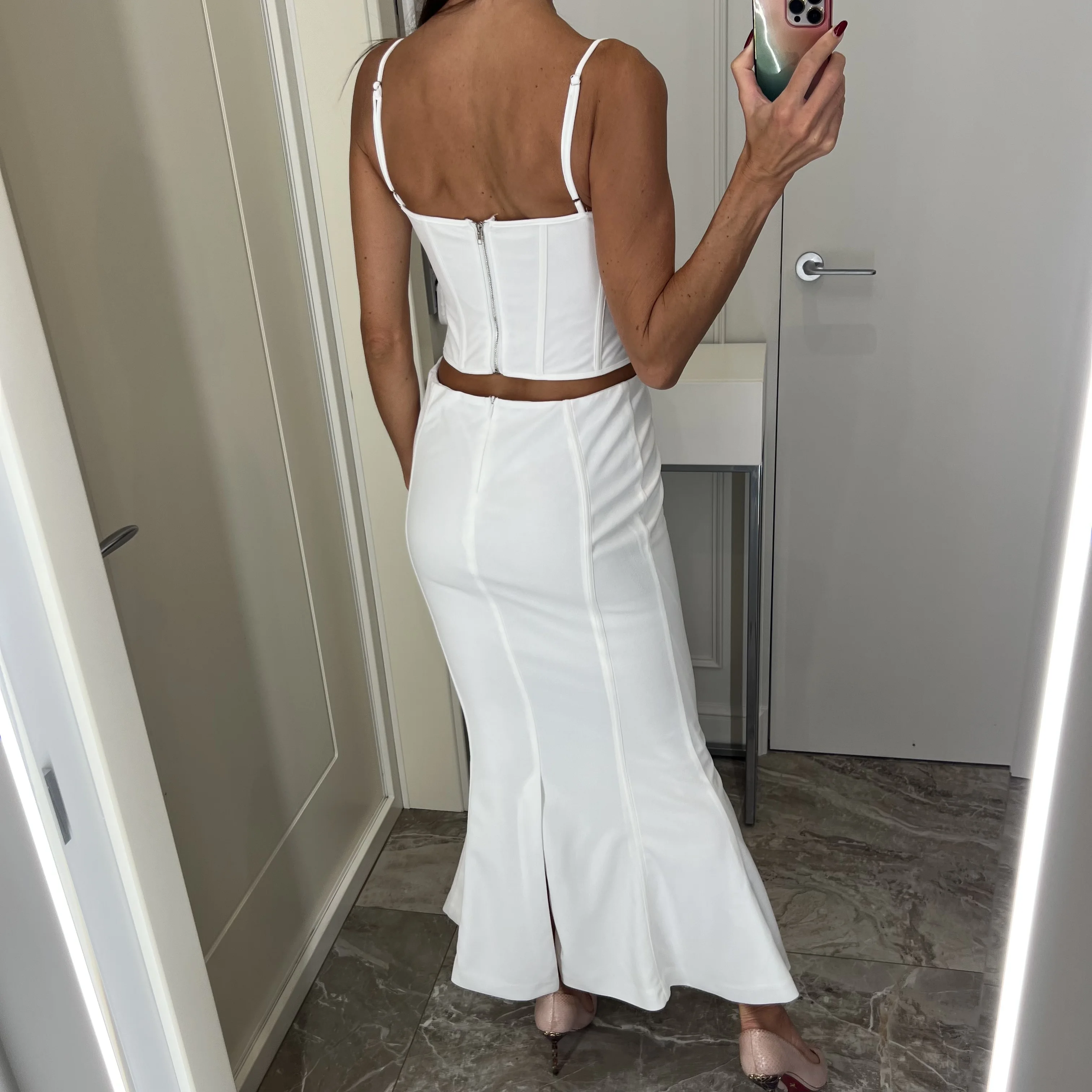 White Evening Prom Dress Cut Out Wedding Party Dresses Sleeveless Long Formal Occasion Dresses Elegant Summer Dress Women 2023