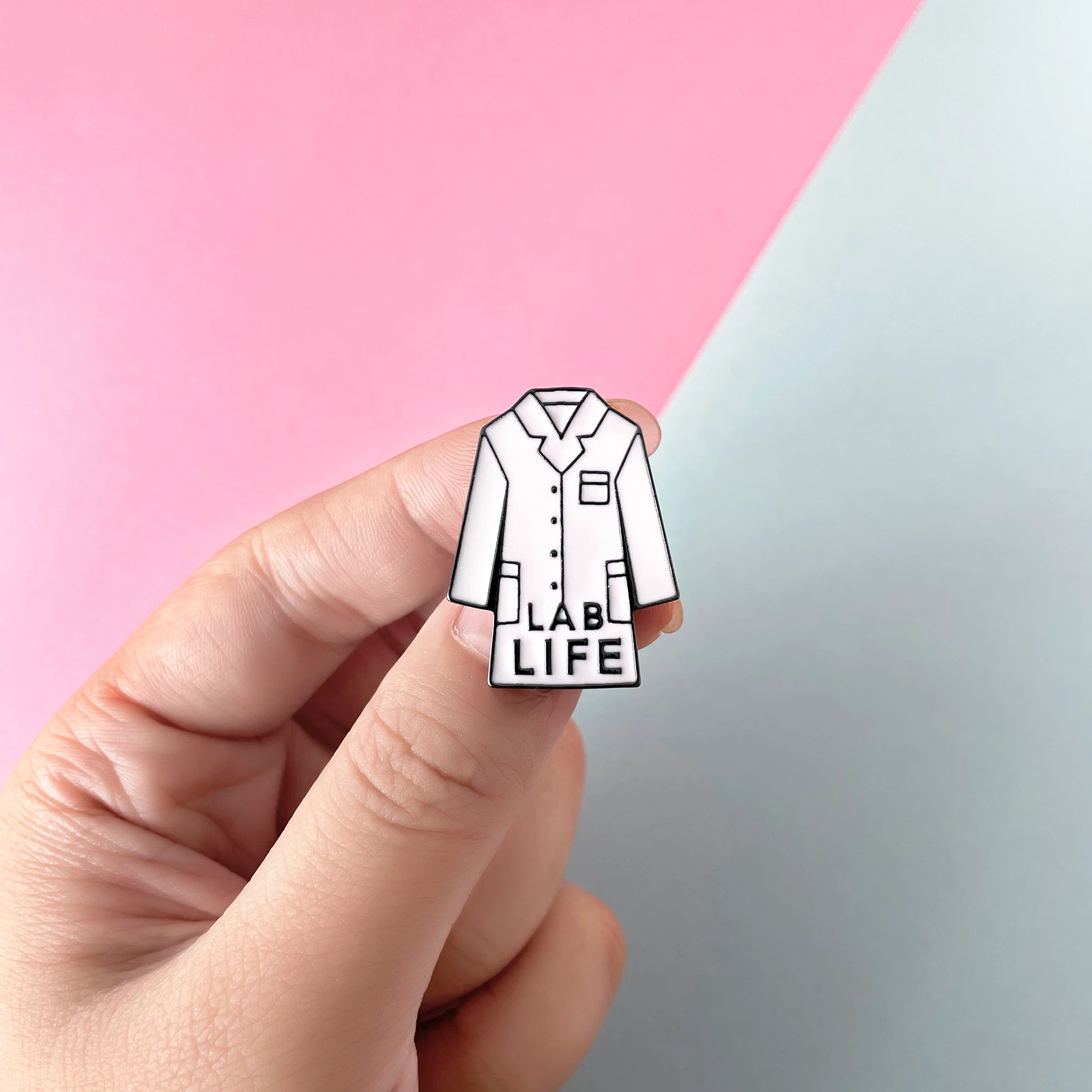 New Lab Coat Lab Life Enamel Pin Exquisite Lapel Hat Backpack Badge for Microbiologist Scientist Christmas Jewelry Gift