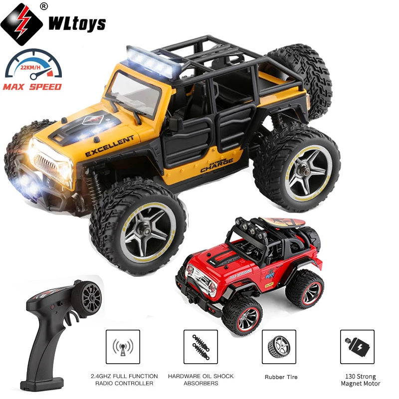 

Wltoys 322221 22201 2.4G 1/22 1/23 Mini RC Car 2WD Off-Road Vehicle Model with Light Remote Control Mechanical Truck Kids Toys