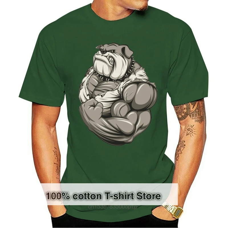 

Bulldog Gym - Mens Gym T-Shirt Body Building Weights Muscle Training Workout