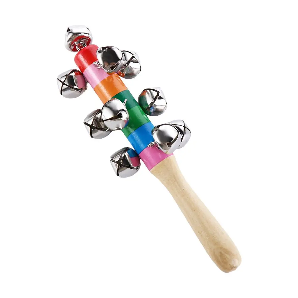

Instrument Colorful Percussion Party Game Kids Toy Hand Held Bell Stick Wooden Bell Stick Rainbow Bell Stick Hand Bells