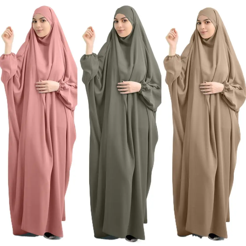 Eid, модное платье с капюшоном, длинное платье для молитвы, джилбаб, абайя, химар, платье с полным покрытием, мусульманская одежда Niqab