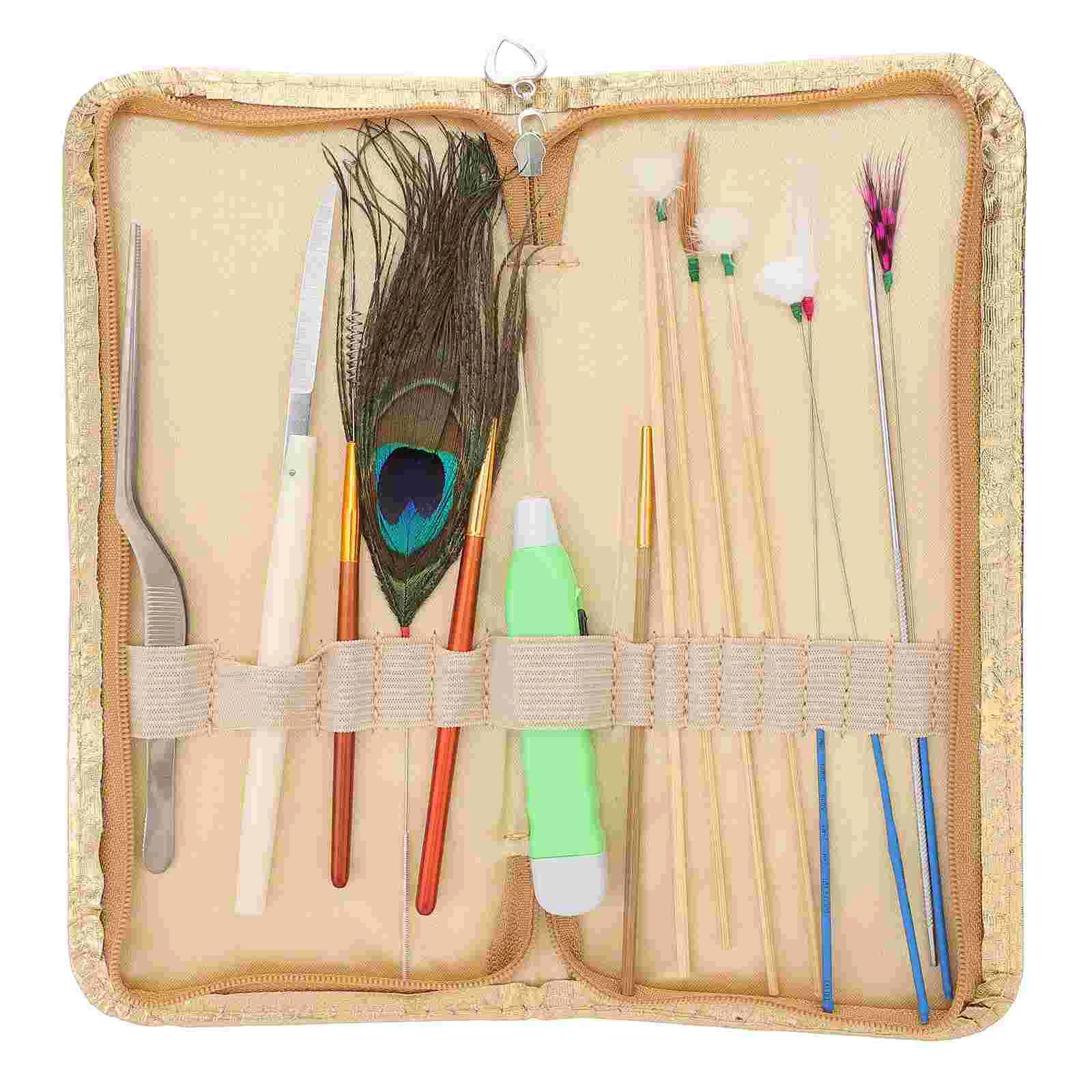 

1 Set 15pcs Earwax Cleaning Tools Cleaning Sticks Ear Spoons(Golden)