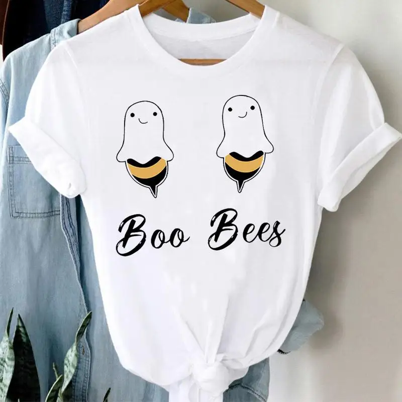 

Women Autumn Fall Short Sleeve Funny Halloween Thanksgiving Graphic Clothing Tshirt Top Print T Travel Tee T-Shirt