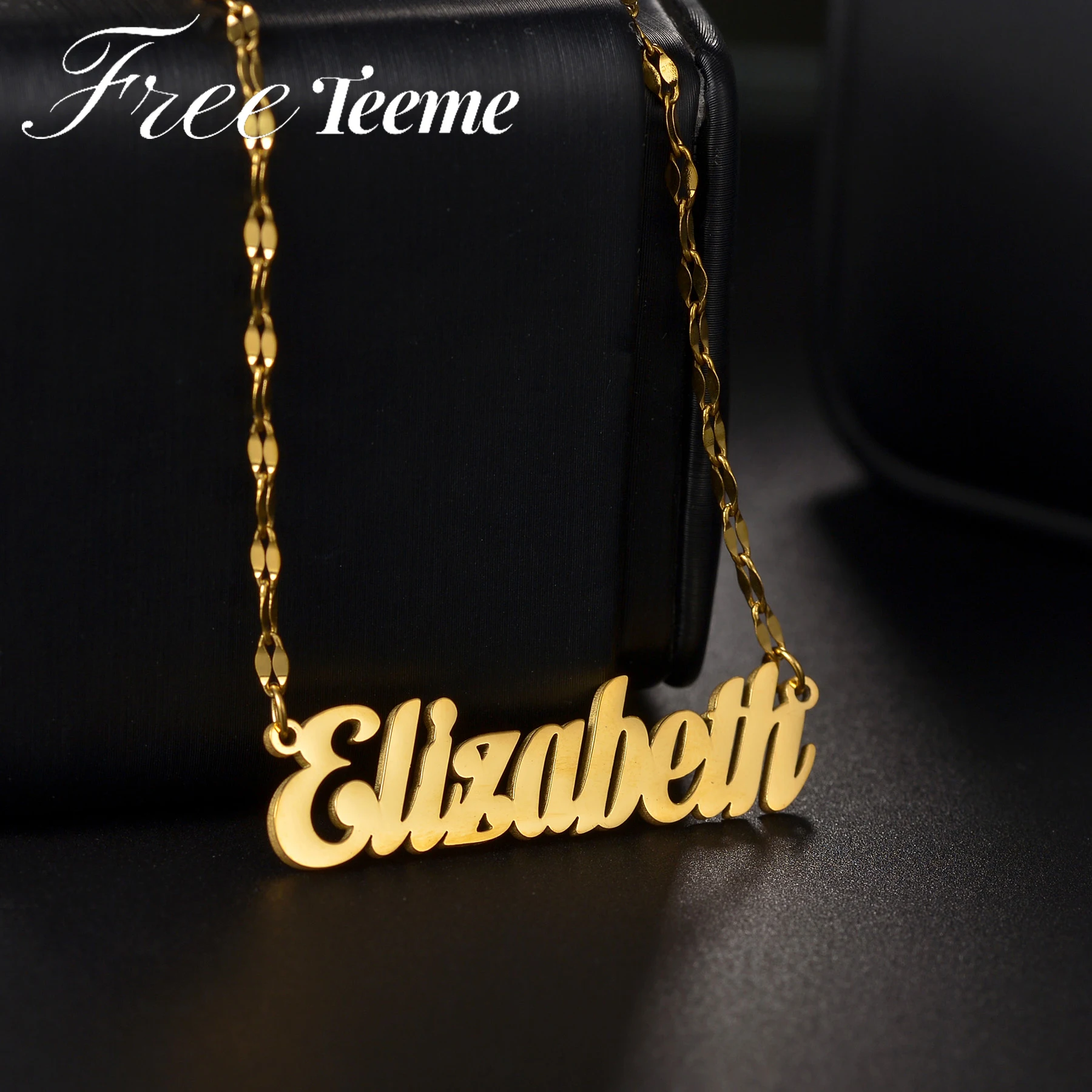 Freeteeme персонализированное ожерелье с именем для женщин цепочка губ из