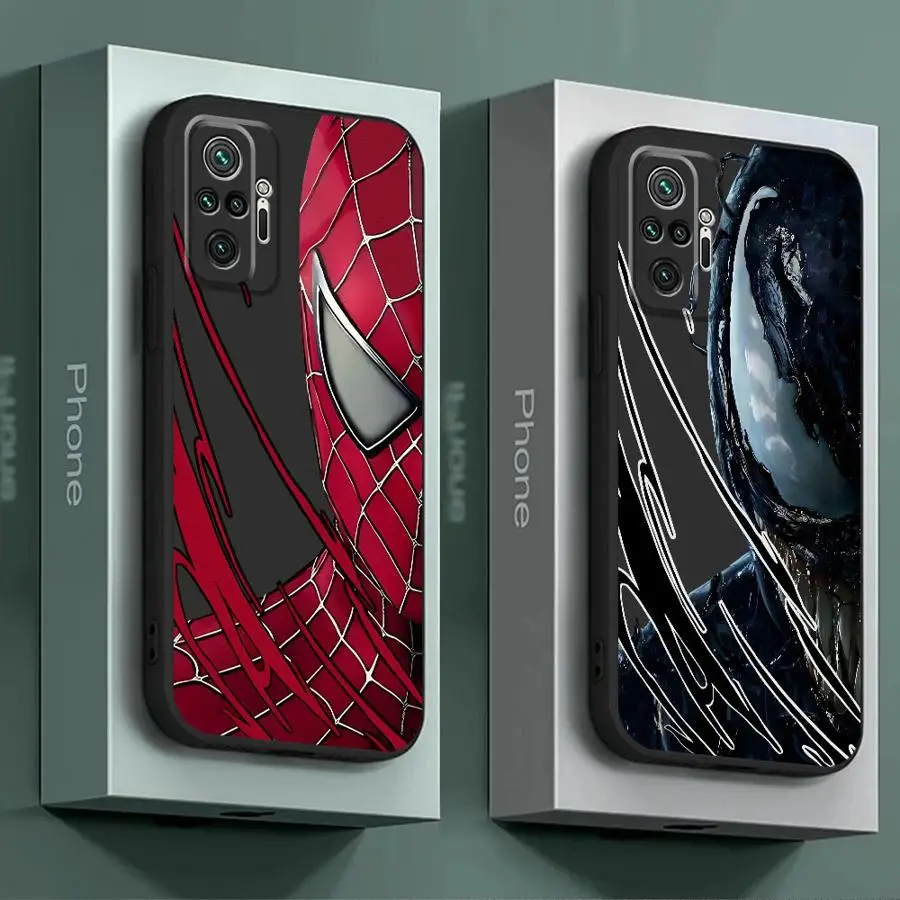 Чехол для телефона Marvel Spiderman Deadpool Redmi Note 11 Pro 9 8 7 10S 12S 9S 11S 10 12 9T 8T 13 Мягкий чехол из