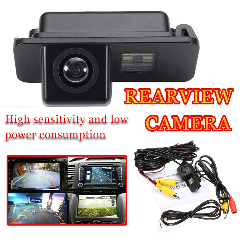 

Автомобильная камера заднего вида, парковочная камера заднего вида ночного видения CCD HD водонепроницаемая для Ford Mondeo BA7 Focus C307, камера заднег...