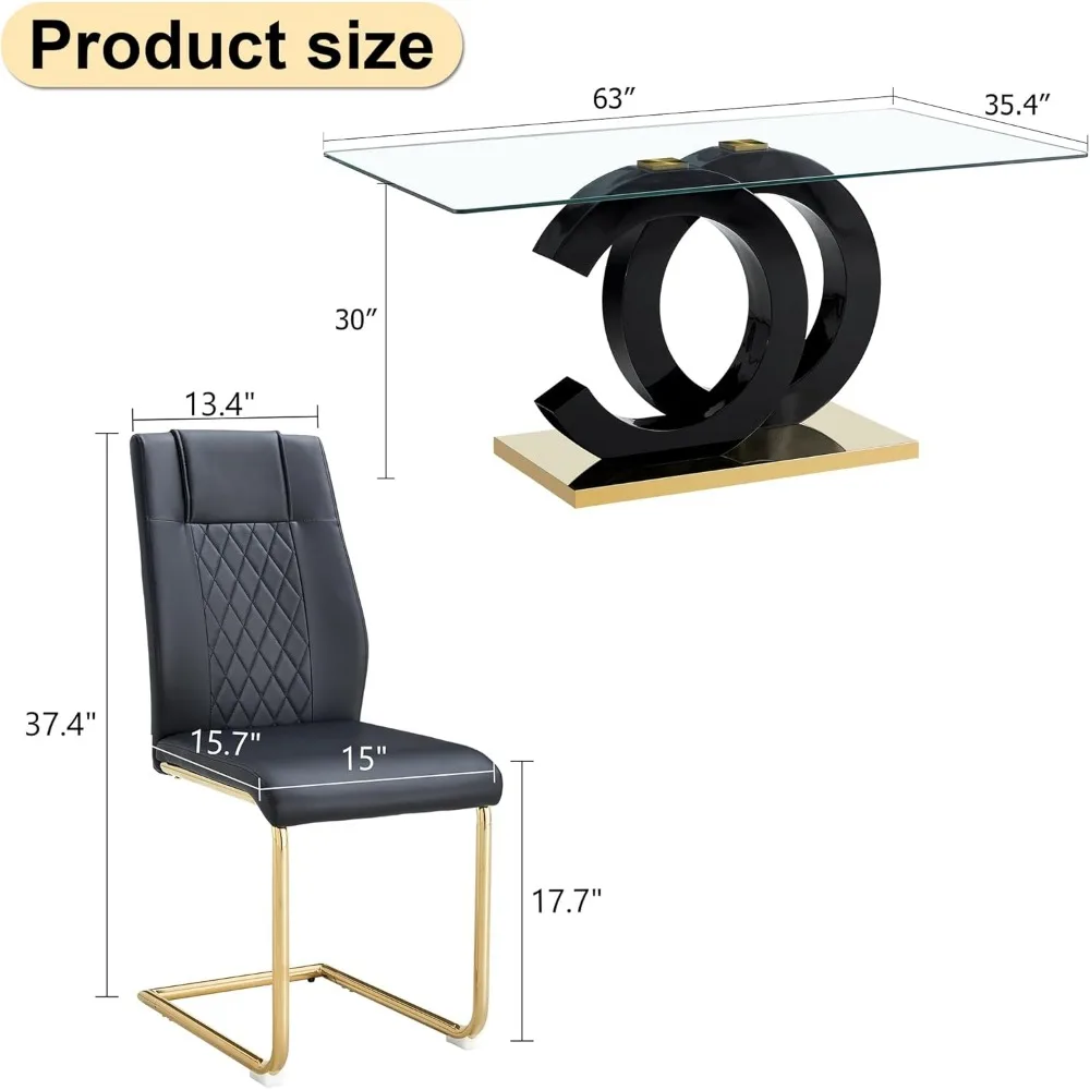 Набор обеденных столов из 7 предметов набор стеклянных на 6 человек современный