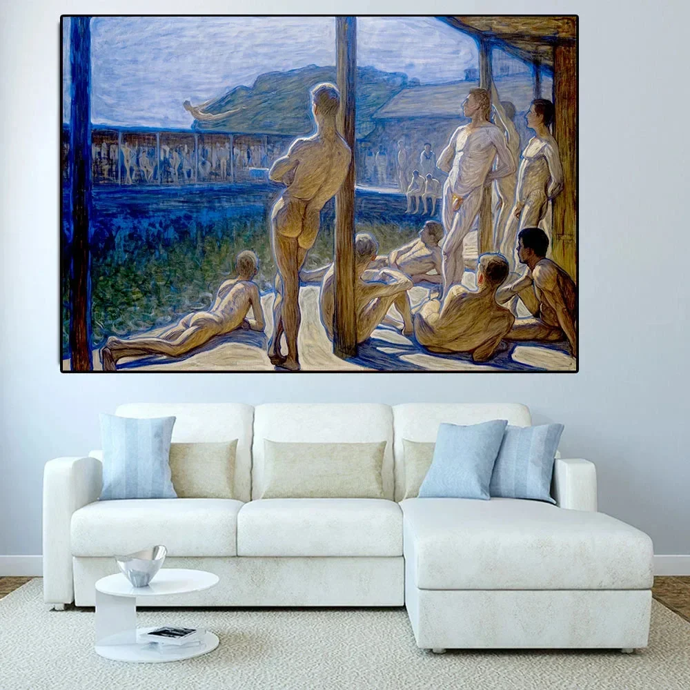 Евгенène Янссон военно-морской купальник постер 1907 года принт шведский художник