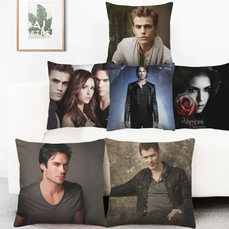Чехол для подушки Ian Somerhalder Joseph Morgan Potrait The Vampire Diaries декоративная наволочка дивана