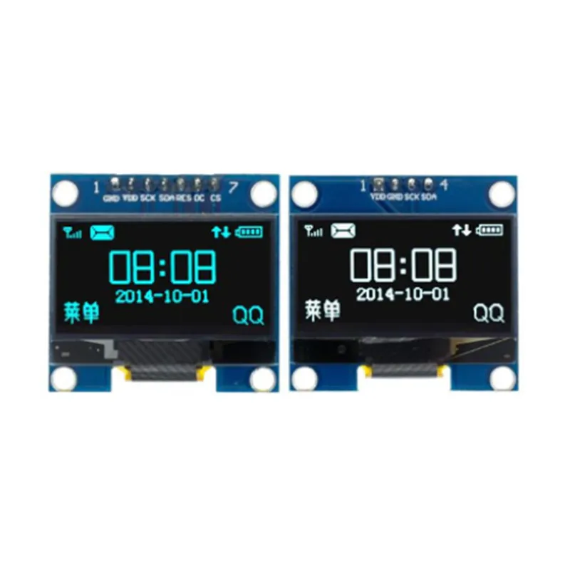Органический модуль светодиодного дисплея 1 3-дюймовый белый/синий цвет с связью
