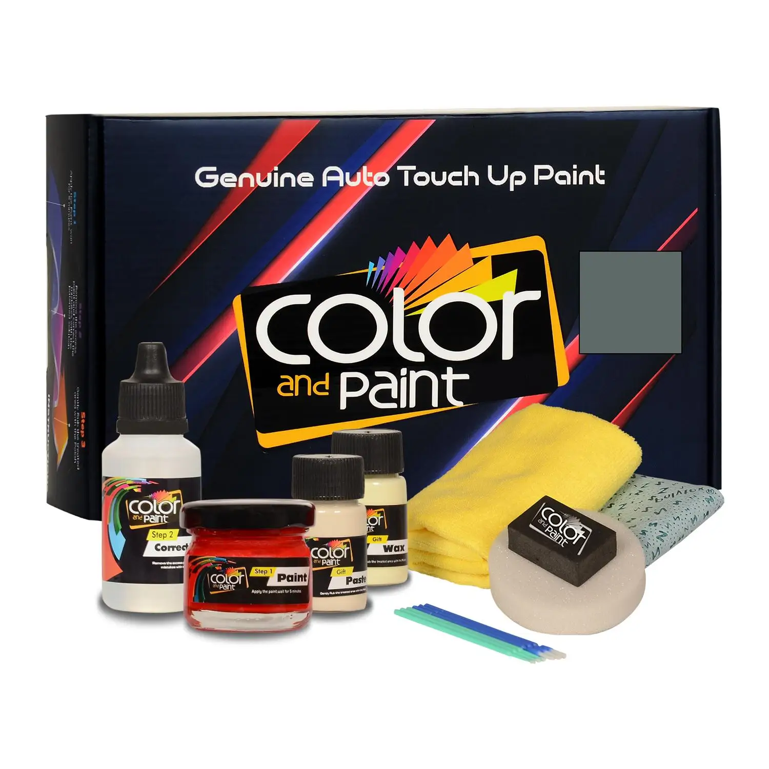 

Color and Paint compatible with Citroen Automotive Touch Up Paint - BLEU ARDOISE NACRE - KNZ - Basic Care