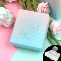 nature tree handmade soap stamp cartoon pattern transparent natural organic glass soap seal with handle acrylic chapter custom