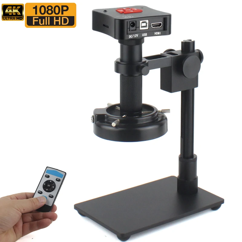 

4K 60FPS Ultra HD 1080P Compatible HDMI USB Digital Video Microscope Camera 4K Output 1/2" SONY Sensor 130X C-Mount Lens