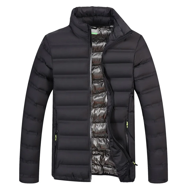 Cotton Jacket Men's New Style Light and Thick Men's Stand-up Collar Windproof Warm Breathable Casual Trendy Clothing Men Coats