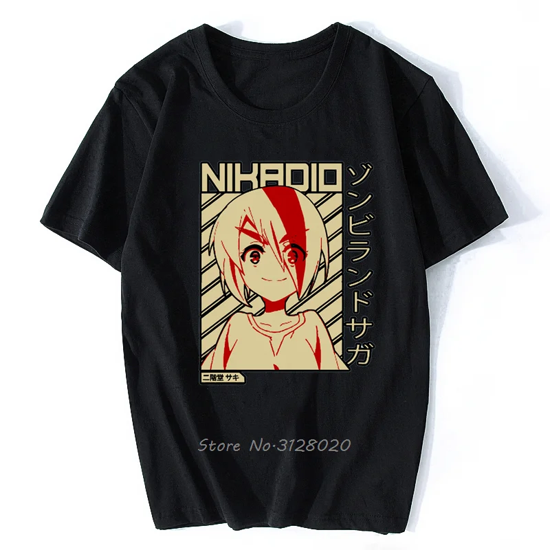 

Men Cotton Tshirt Saki Nikaido Zombieland Saga Anime Shirt Zombieland Saga T Shirt Printed T-Shirt Tees Top Streetwear Harajuku