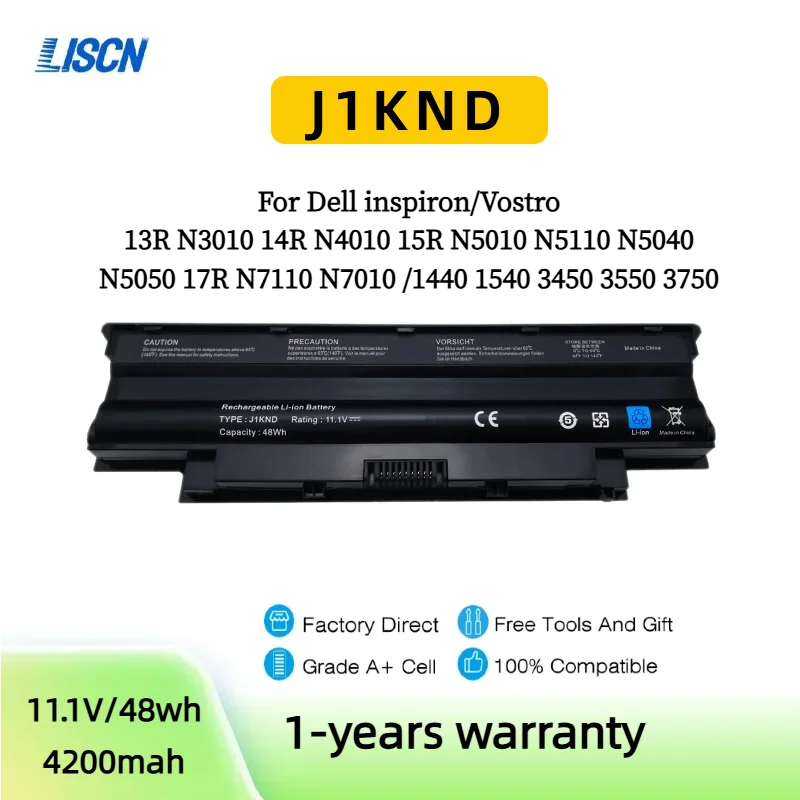 J1KND аккумулятор для ноутбука Dell Inspiron 14R N4010 N4050 15R N5010 N5110 N5030 13R N3010 N3110 17R N7010 N7110