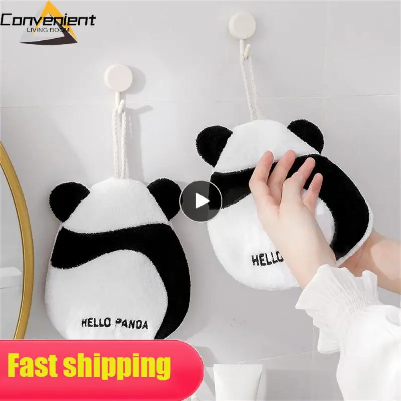 Kitchen Dishcloth New Absorbent Soft Plush Fabric Wipe A Towel Cartoon Children Microfiber Panda Shape