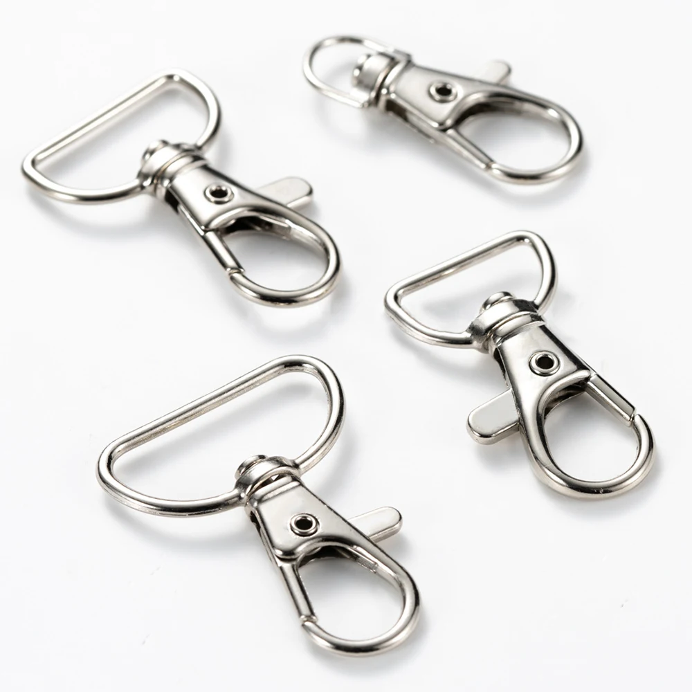 10pcs/lot 32mm 36mm 38mm 39mm 42mm Silver Plated Zinc Alloy Jewelry Findings,Lobster Clasp Hooks for Necklace&Bag&Keychain DIY