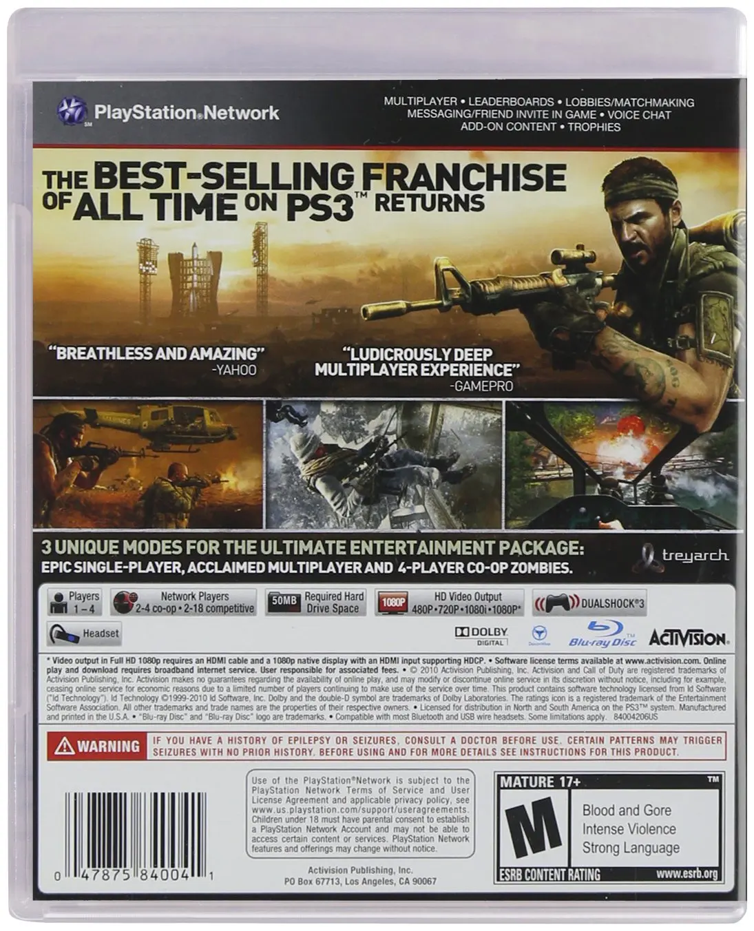 Игровой контроллер для видеоигр Call Of Duty Black Ops PS3 Playstation 3 | Электроника