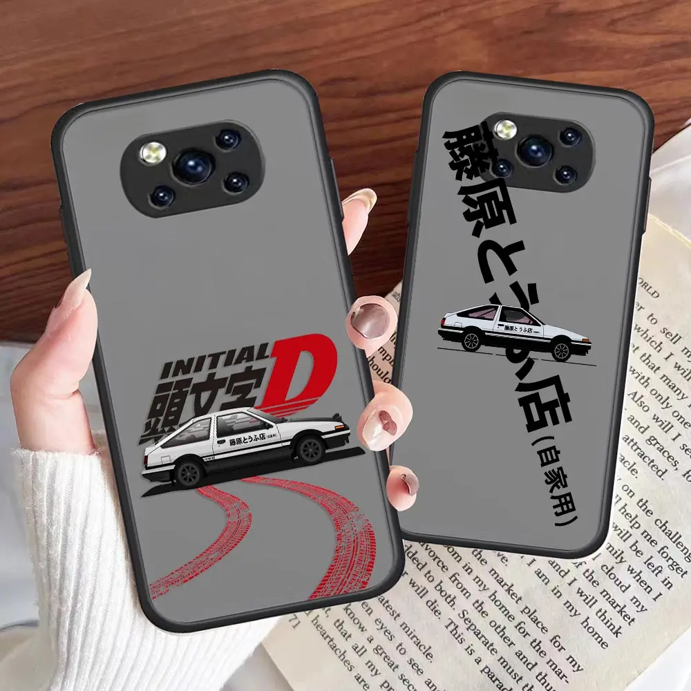 

Japan Anime Initial D AE86 Sports Car Matte Case For Xiaomi Poco M4 GT Case For Xiaomi Mi Poco F4 X4 M4 X3 M3 F3 GT Note10 Max 2