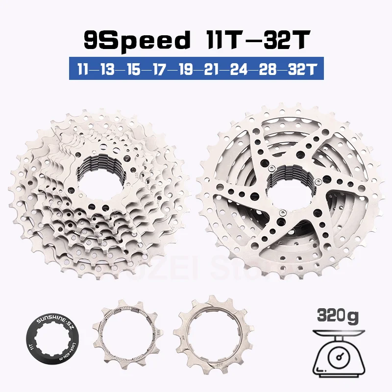 SUNSHINE Road Bikes Cassette 8/9/10/11Speed Bicycle Wide Gear Ratio Sprocket 11-23T/25T/28T/30T/32T/34T/36T for Shimano/SARM images - 6
