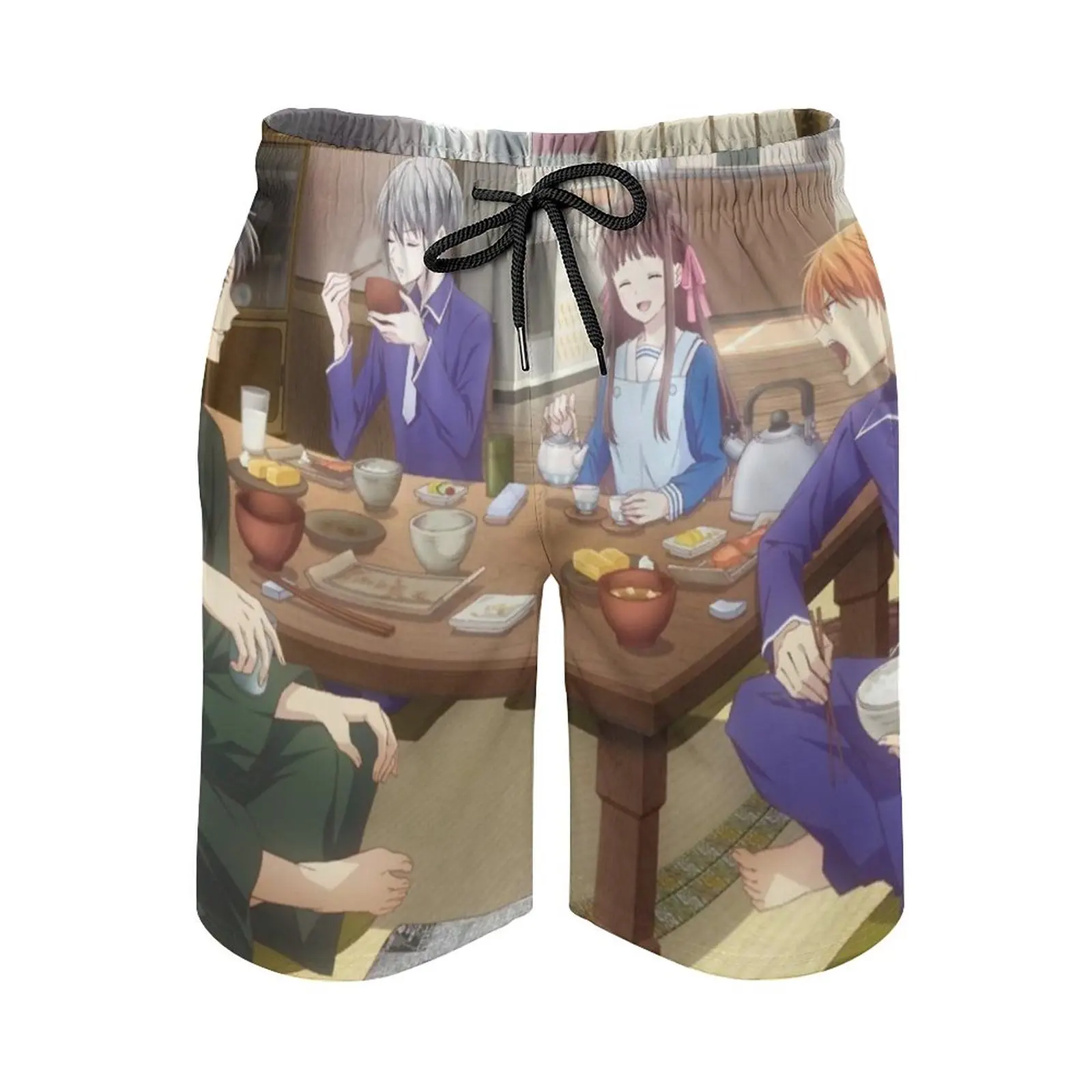 

Furuba Remake Men'S Beach Shorts With Mesh Lining Surfing Pants Swim Trunks Fruits Basket Remake Tohru Sohma Sohma Yuki Sohma