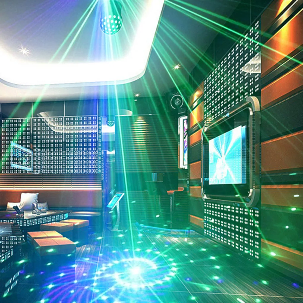 

9-Eye Laser Strobe Light Remote Control Party KTV Projector LED Lighting Stage Beam Lamp US Plug