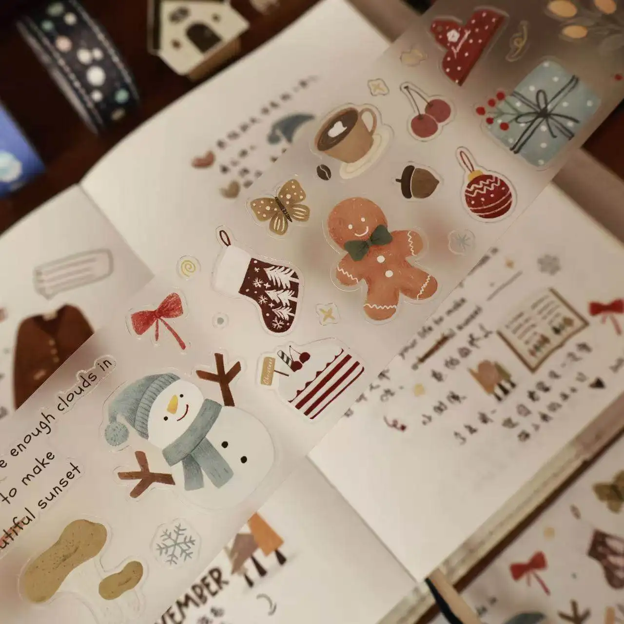 Фото Иер (или Иер) Но. Новая ретро-лента PET Washi Tape «Соленый свет» (2 слоя, фаза 5) [Время теплого каштанового цвета] с предварительно вырезанными элементами №4