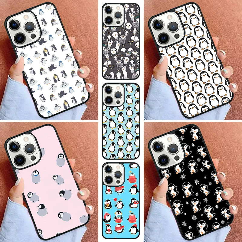 Чехол для телефона с милым пингвином iPhone 16 15 14 Pro max 11 13 12 Mini Max SE 2020 6S 7 8 Plus