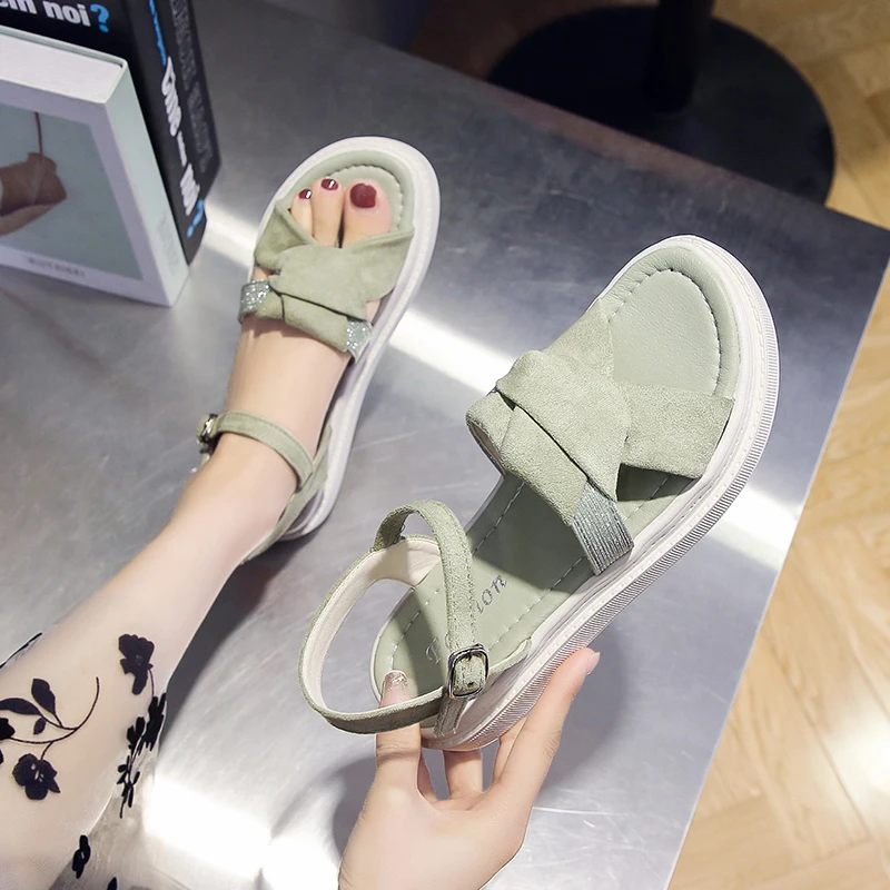 

Женские босоножки на платформе, повседневные сандалии конфетных цветов, лето 2022