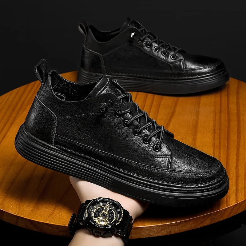 Лидер продаж Мужская молодежная повседневная обувь высокие ботинки для мужчин