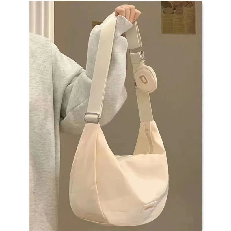 Shoulder Bag For Women 2023 Fashion Nylon Waterproof Canvas Bag Dumpling Bag Nylon Shoulder Bag Crossbody Bag Casual Handbag