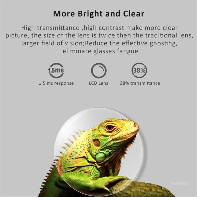 3D-очки легкие перезаряжаемые очки с затвором для всех DLP-проекторов 3D DLP Link