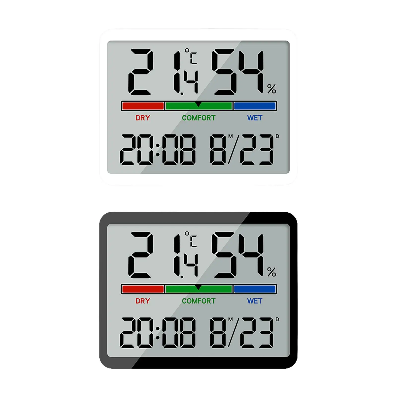 

Цифровой комнатный гигрометр, практичный настольный термометр с календарем для офиса, кухни, детской, гостиной, спальни