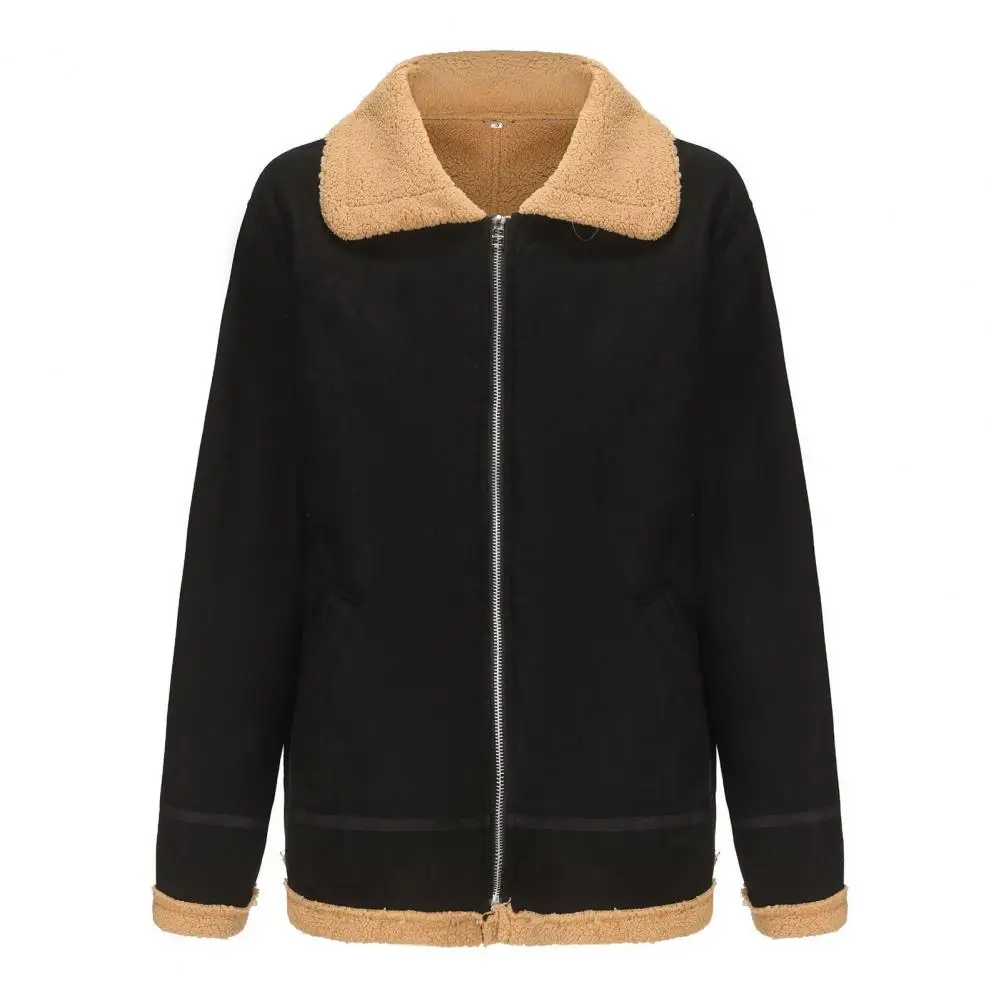 

Однотонная куртка, уютные мужские зимние куртки, плюшевый воротник, теплый, устойчивый к холоду уличный пиджак средней длины с застежкой-молнией, плюш