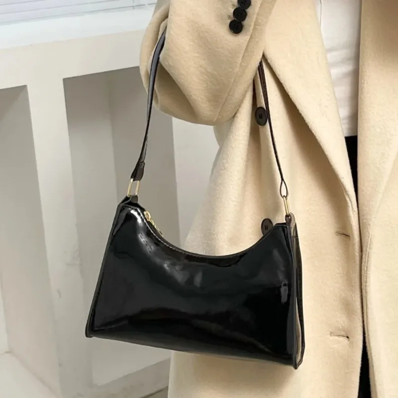 

Women Handbags PU Leather Women Shopping Bag Fashion Solid Color Portable Exquisite Casual Simple Bright Face for Weekend Travel