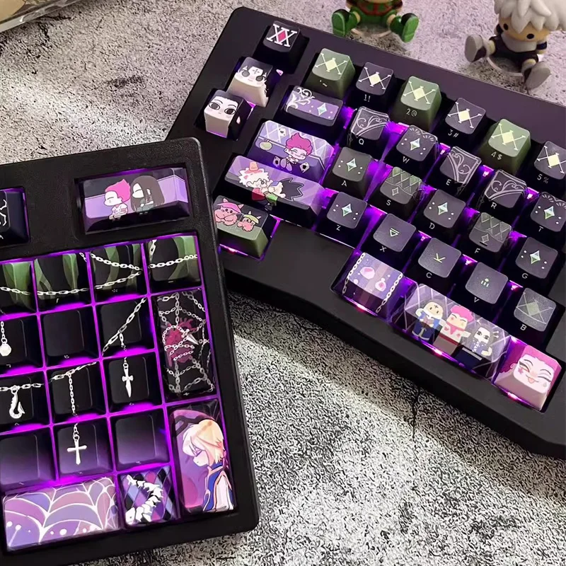 Hunter×Hunter колпачки для ключей милые вишни/МОА 142 клавиши Pbt индивидуальные