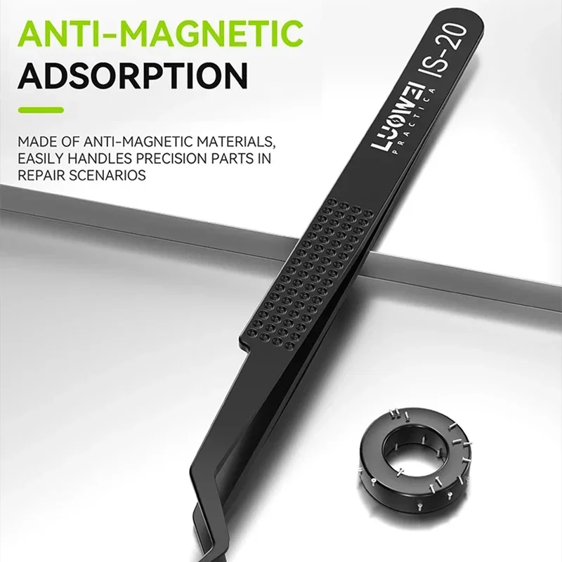 Luowei IS-20 Высокоточный Сверхтвердый Пинцет Из Углеродистой Стали Для Посадки Олова