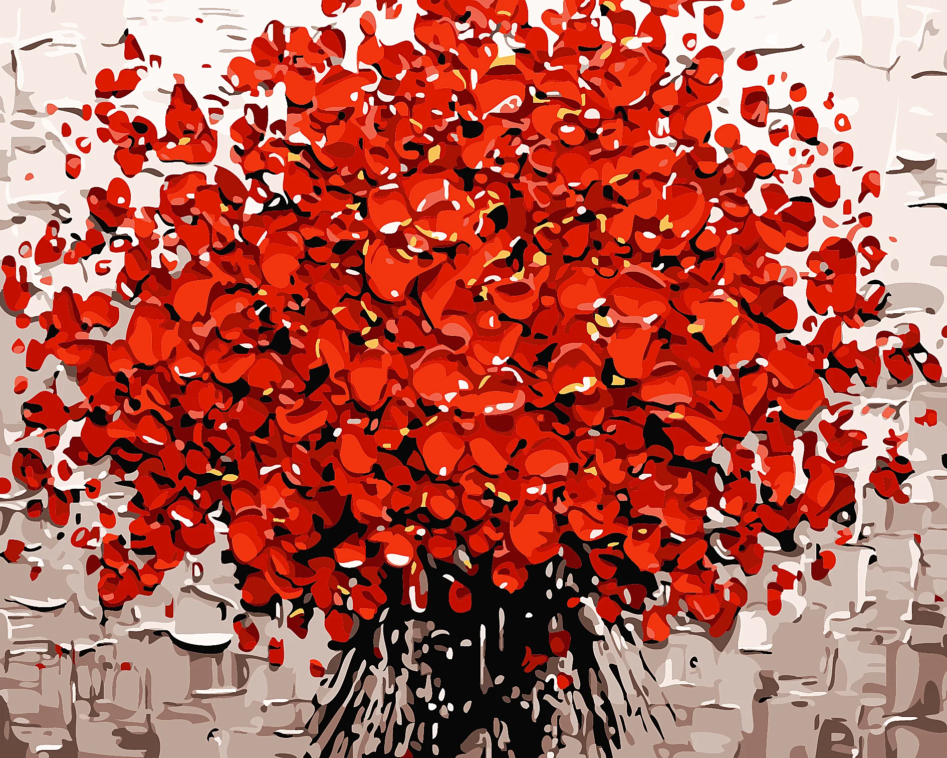 

20190Ann-Tulip diy Цифровая масляная живопись, картина маслом, акриловая Цветочная живопись, взрыв, ручная работа, пейзаж, живопись