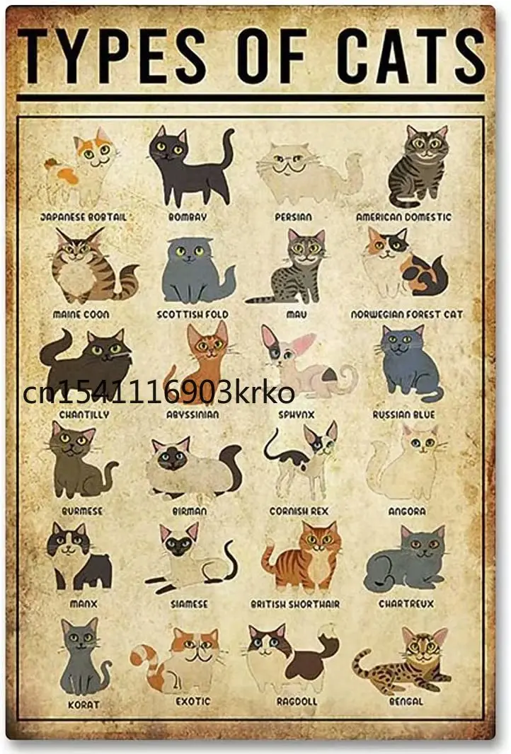 

Декоративные настенные постеры в виде кошек, размеры 8x12 дюймов