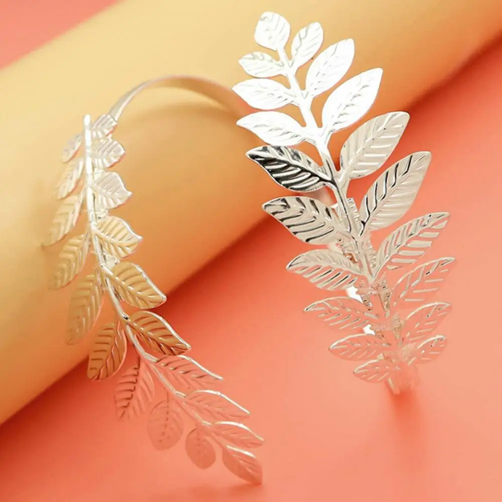 Украшение на руку браслет из сплава Регулируемый Браслет-манжета с листьями