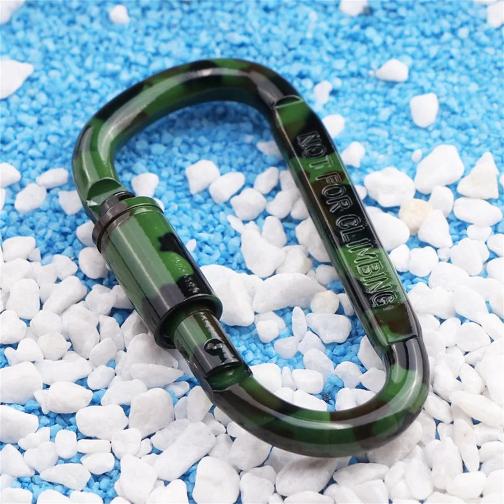 

1-3PCS Aluminum Carabiner Key Chain Clip Survival Climbing Button Carabiner Camping Hiking Hook Safety Buckle Keychain