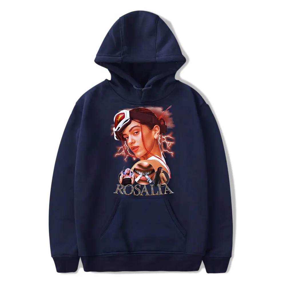 Roshola Motomami Merch Rosalia Винтажная толстовка с капюшоном 90-х годов унисекс Harajuku уличная в