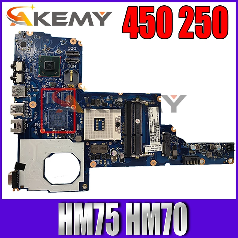 Материнская плата AKemy 685107-501 685768-601 для ноутбука HP 450 250 1000 CQ45 материнская HM75 или HM70